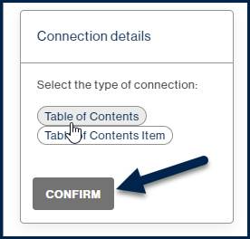The "Confirm" button is highlighted in the "Connection details" dialog box.