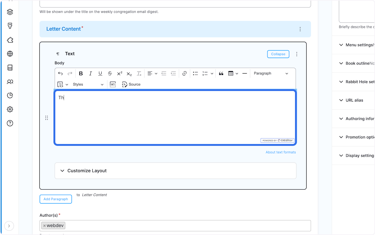 Write your Letter to your congregations.