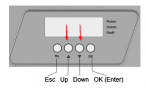 , tap the "Up" or "Down" sensor: