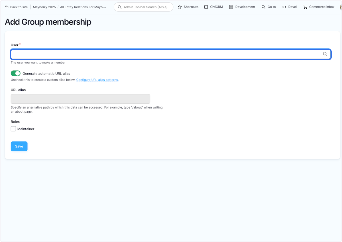 Type the user name of the person you are adding to the group.
