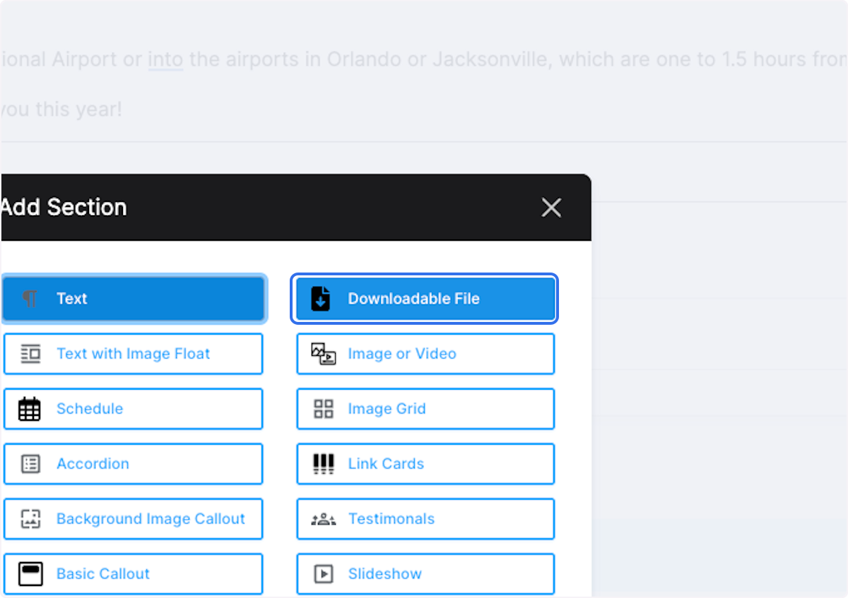 Click on Downloadable File