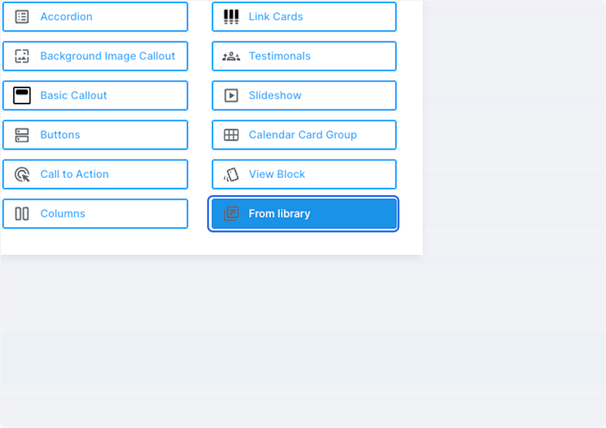 Click on From library