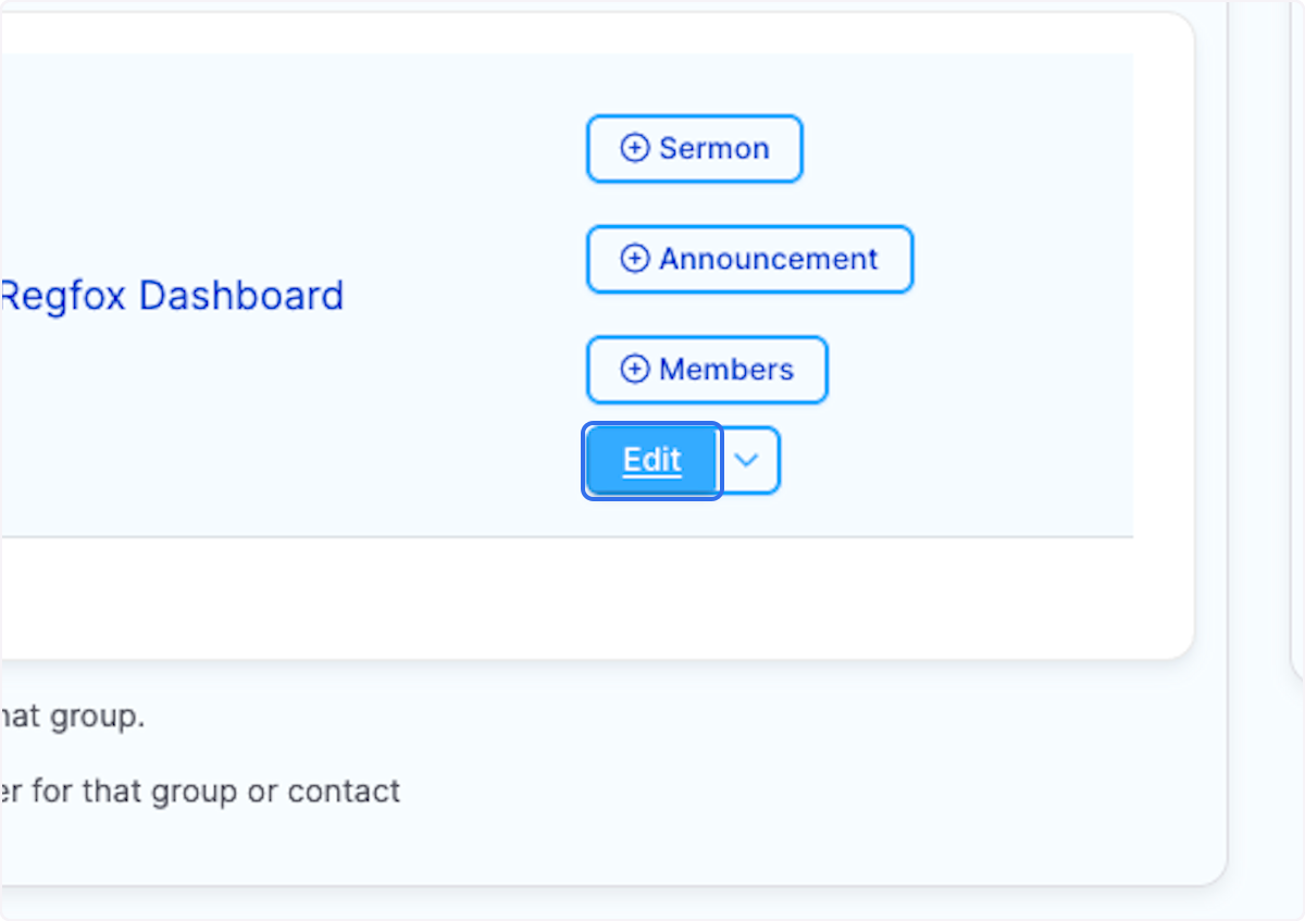 Click on Edit for your Feast Site