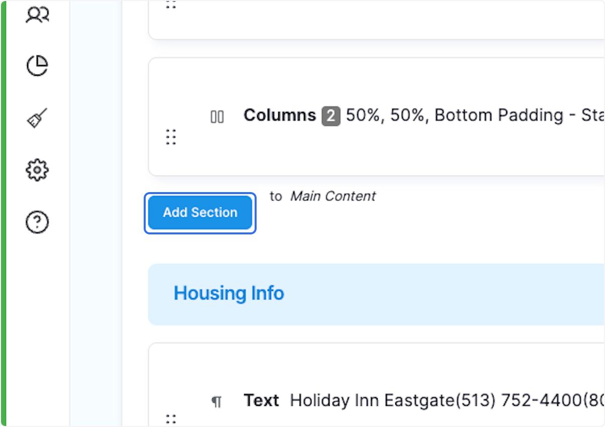 Click on Add Section