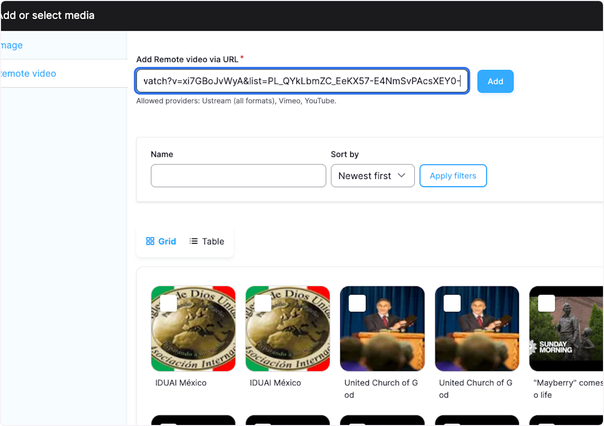 Paste into input the Youtube URL