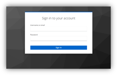 A screenshot of a login form
Description automatically generated