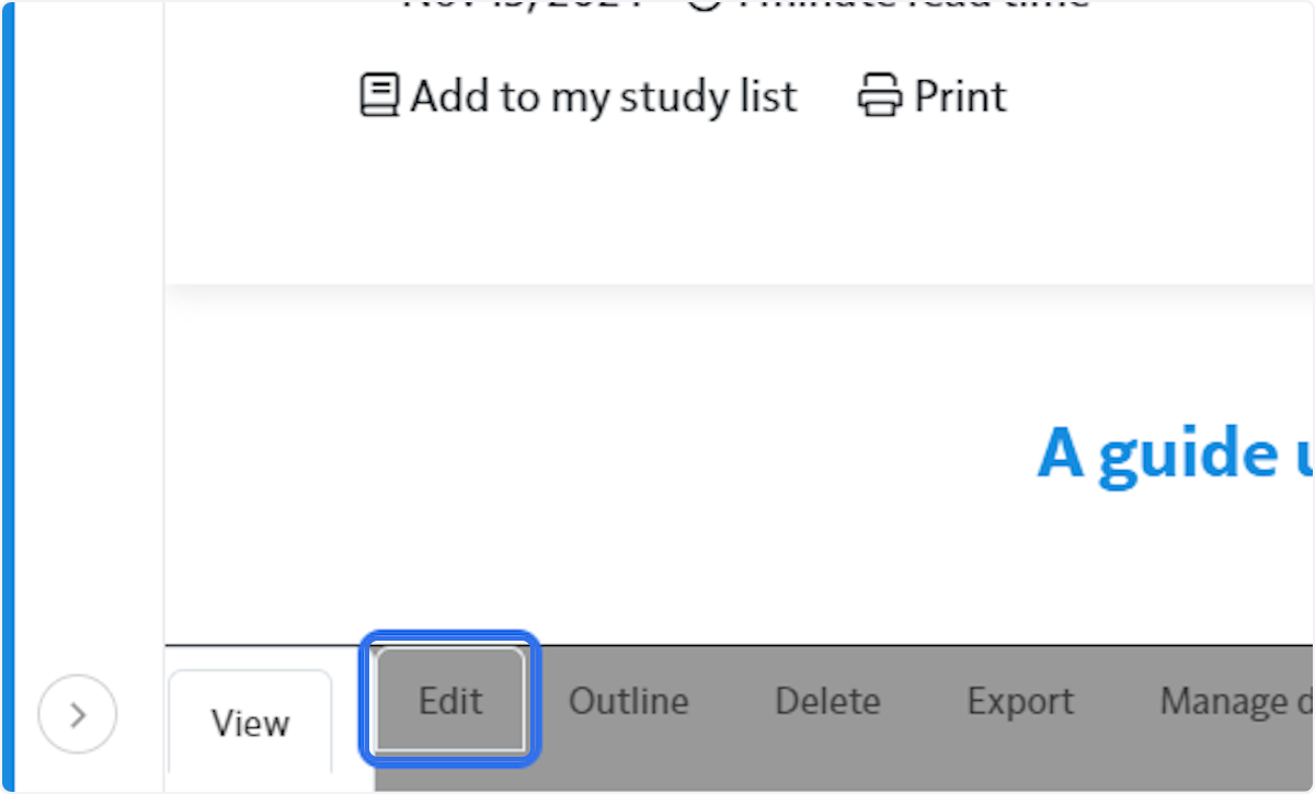 Click on Edit at the bottom of the page if you need to change anything after you have saved.