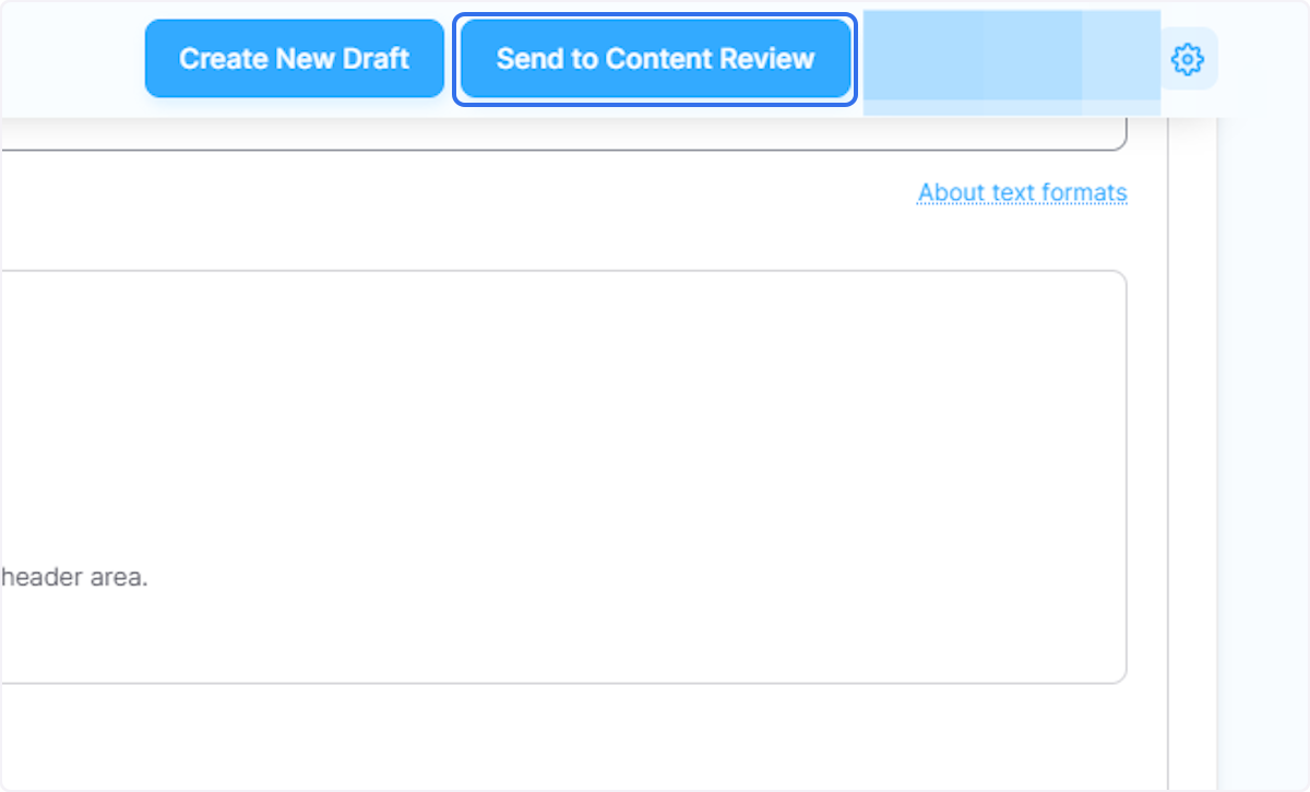 Click on Send to Content Review