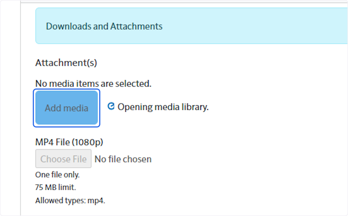 Add Attachments if needed and then Save and Process Audio