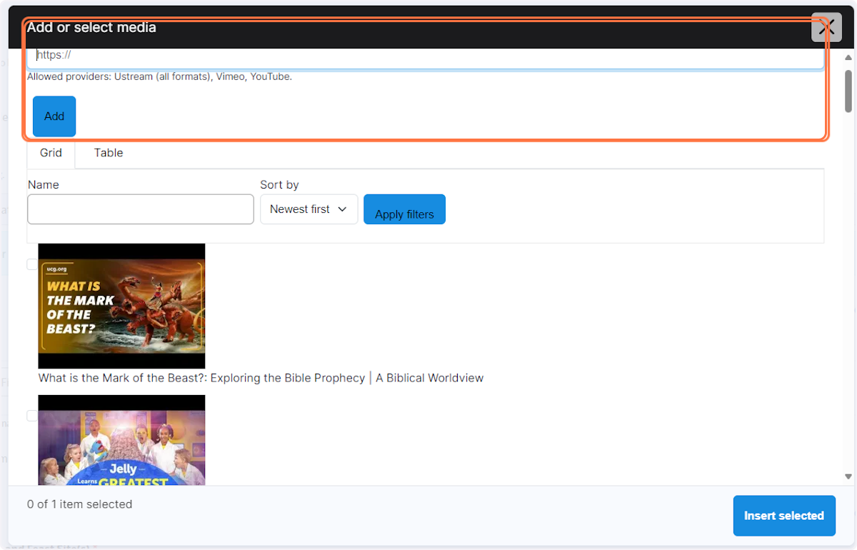 Enter Youtube or other link here