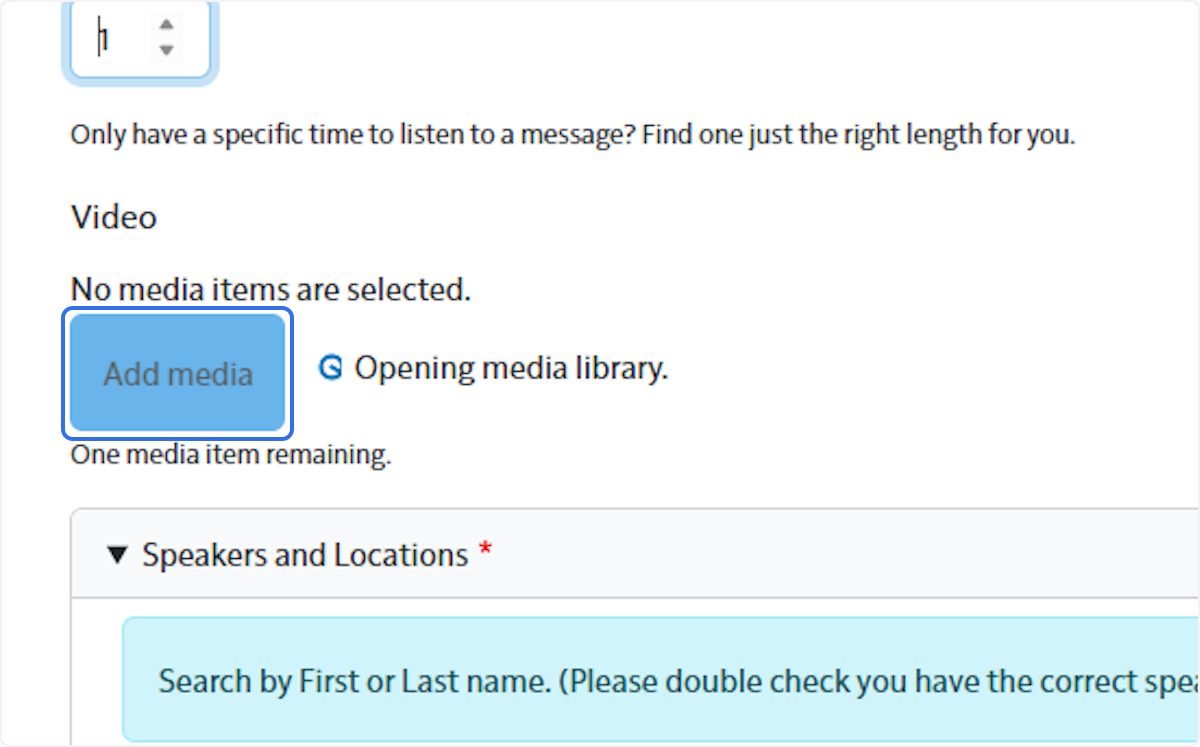 Add Sermon video if applicable.
