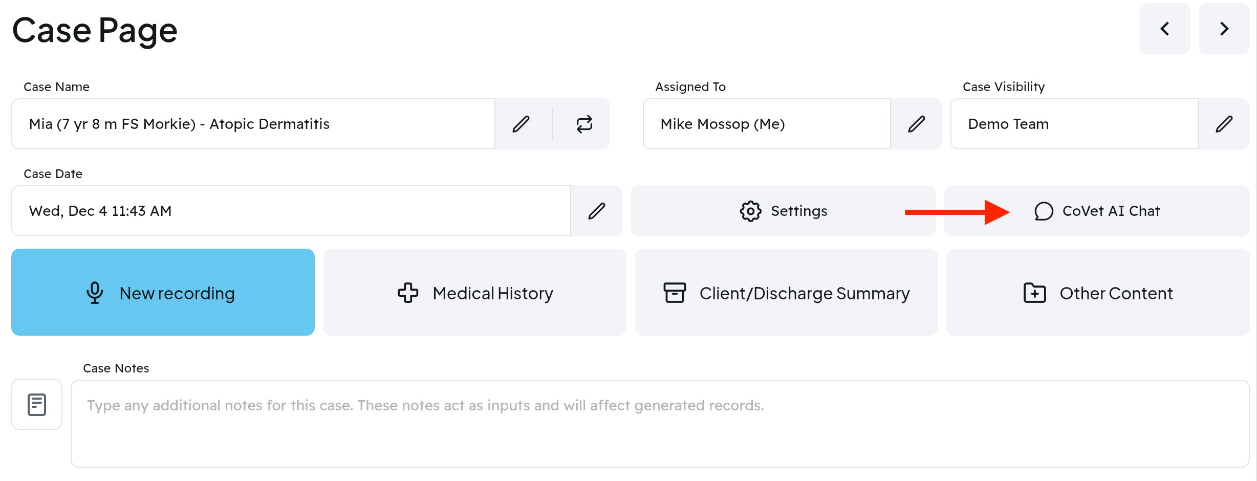 CoVet AI Chat Button