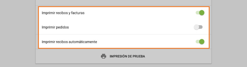 Configurar los ajustes apropiados para la impresora de recibos