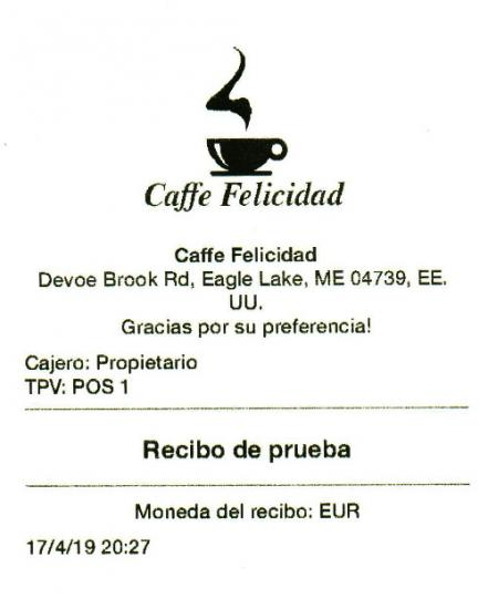Recibo de prueba