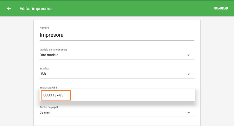 Conectar impresora USB con Loyverse TPV