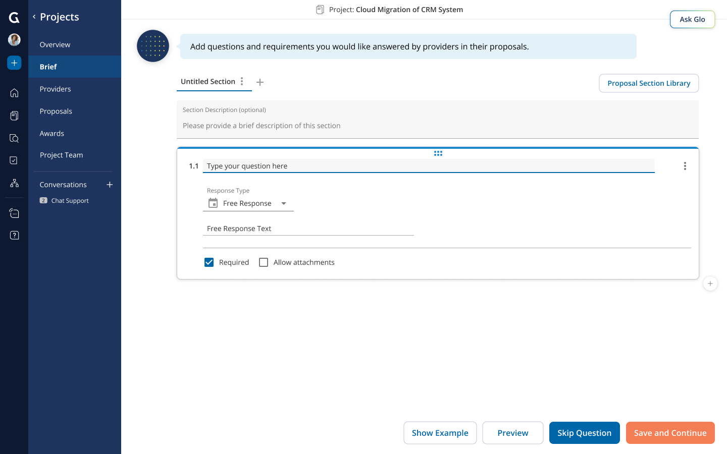 Proposal Section Library Browser