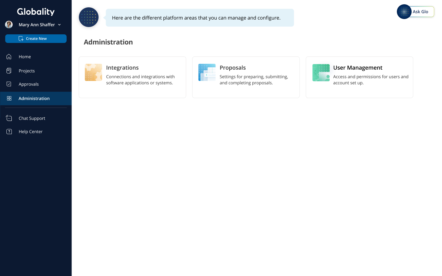 Administration portal