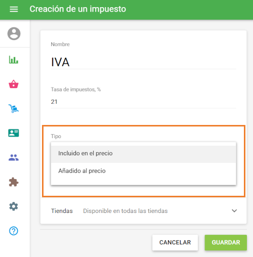 tipo de impuesto
