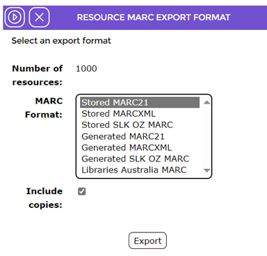 A screenshot of a export form

Description automatically generated