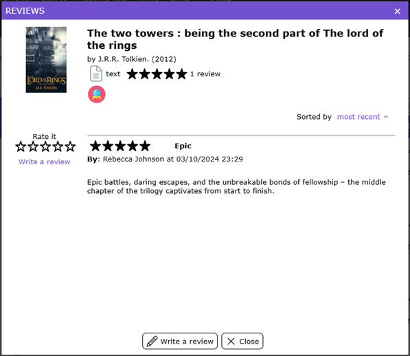 A screenshot of a book review
Description automatically generated