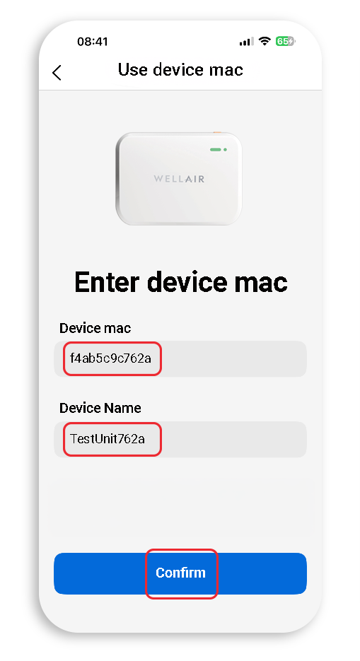 NanoDetect PRO - Enter MAC Address NanoDetect PRO - Enter MAC Address