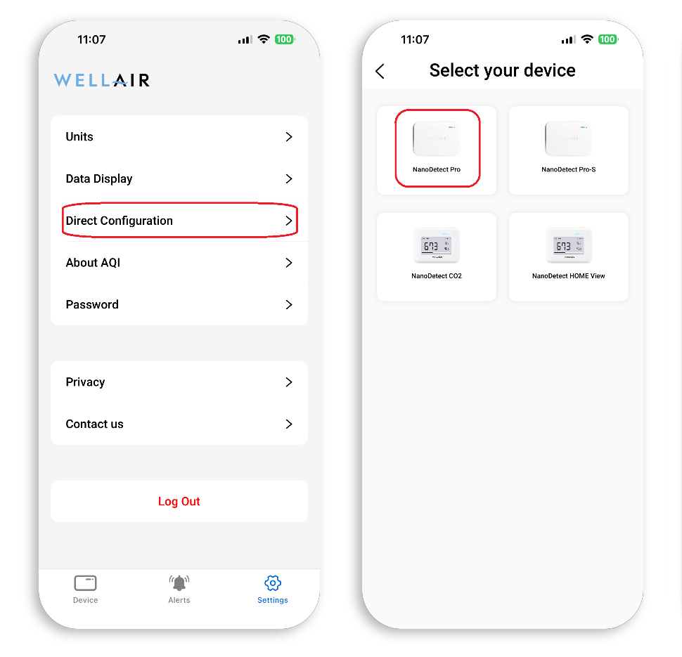 NanoDetect PRO Configuration Steps 1-2