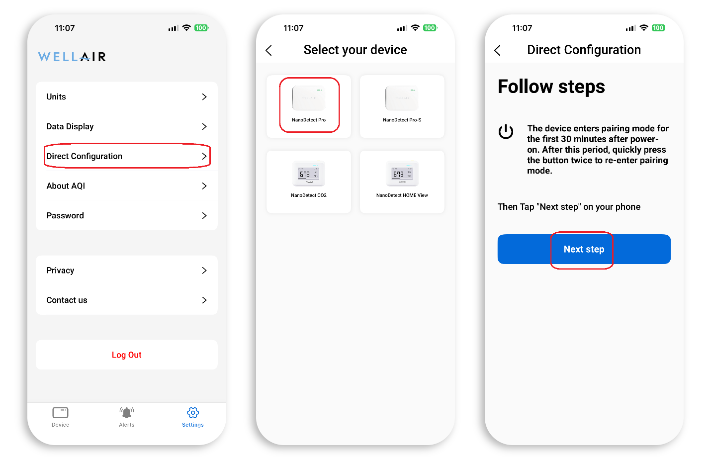 Configure Steps for NanoDetect PRO Configure Steps for NanoDetect PRO