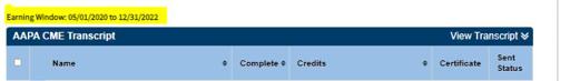 Earning Window displayed after successful account linking
