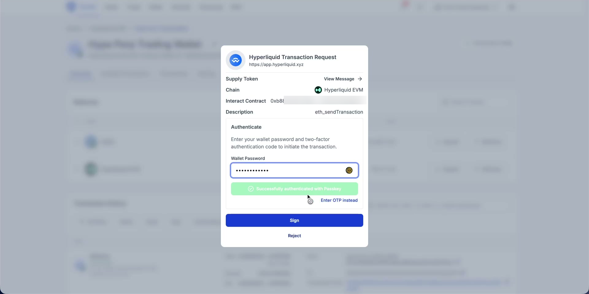 12_transfer_sign_tx1.png Signing the first deposit transaction on BitGo.