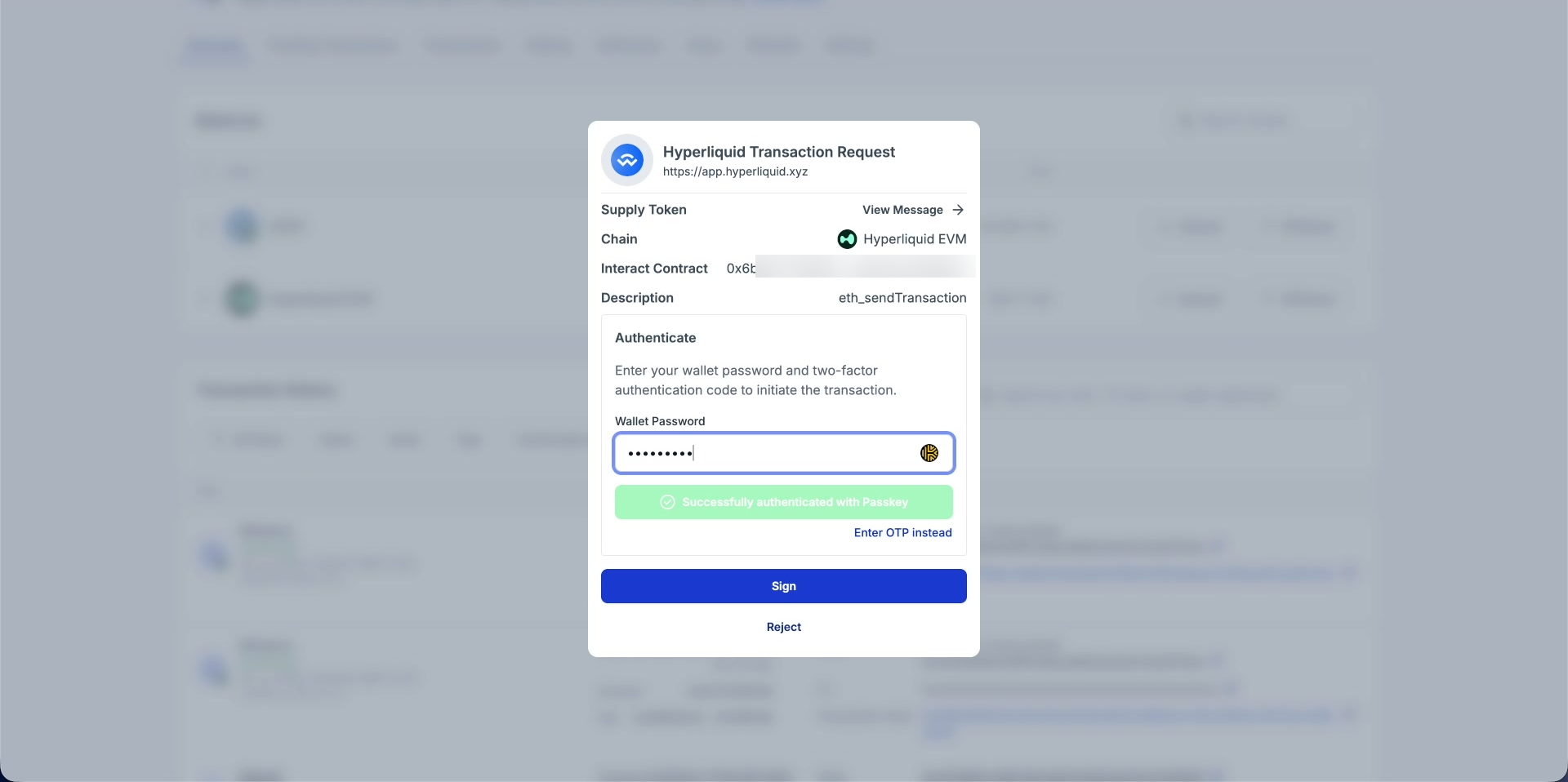 13_transfer_sign_tx2.png Signing the second deposit transaction on BitGo.