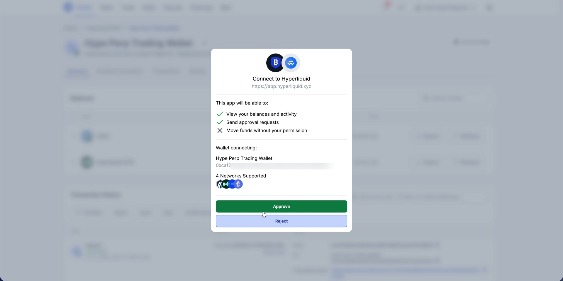 09_reconnect_approve.png Approving the reconnection request on BitGo.