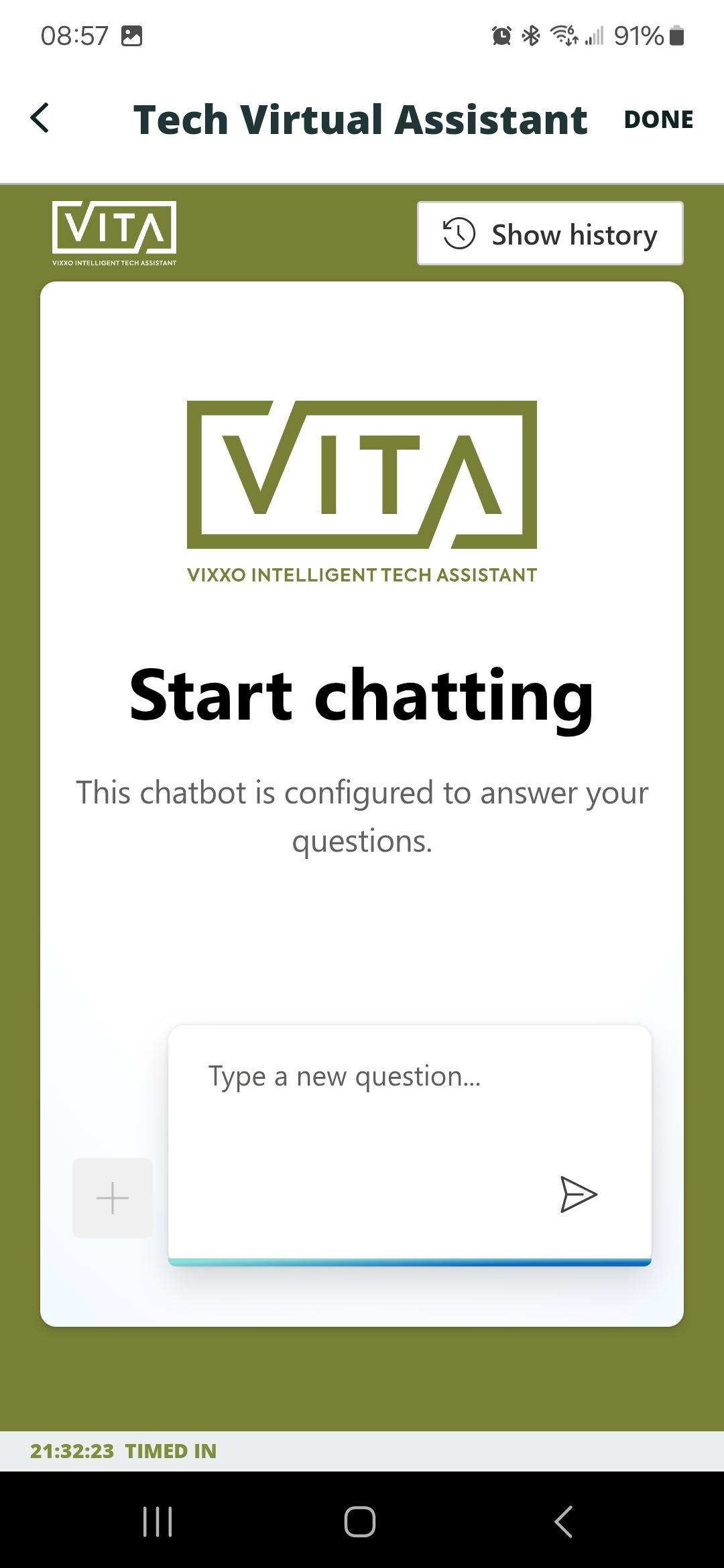 Start a VITA conversation