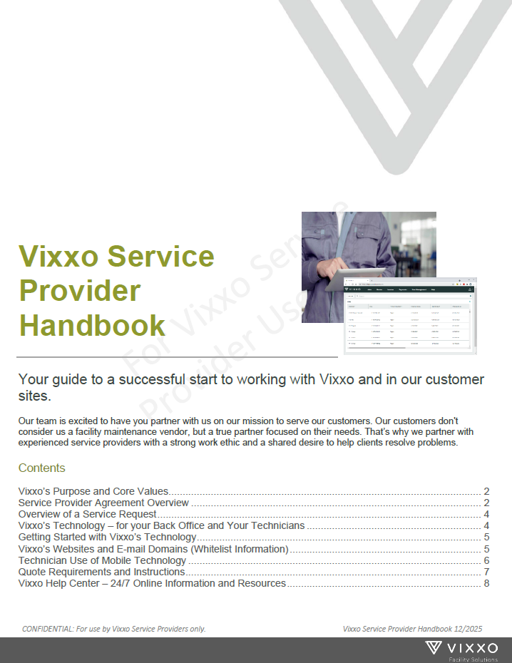 Service Provider Handbook page 1