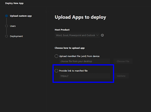 Outlook Add-In Installation - Provide Link to Manifest File.png