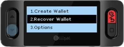 Select Recover Wallet.