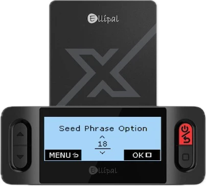 Choose the correct number of words in your seed phrase (e.g., 12, 15, 18, 21, or 24).