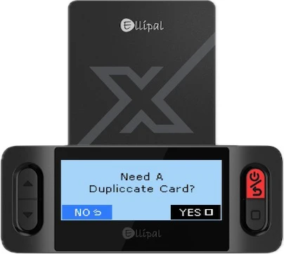 When prompted, select No if you don’t need a duplicate card.