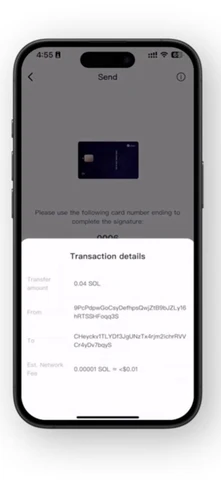 Check the transaction details.