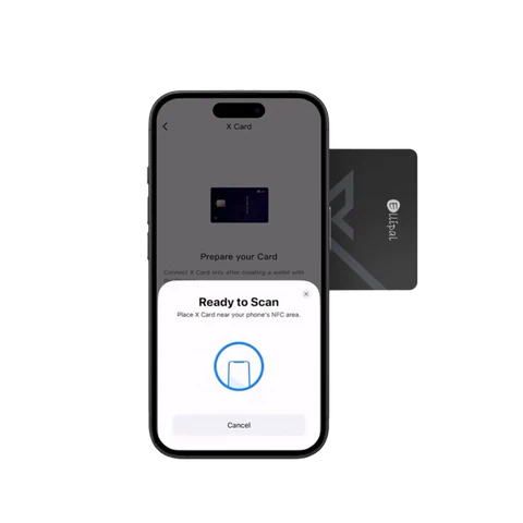 Hold X Card near your phone's NFC to sign.