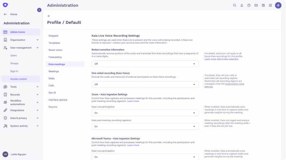 Zoom user level permissions