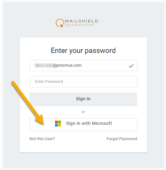 Sign in with Microsoft button