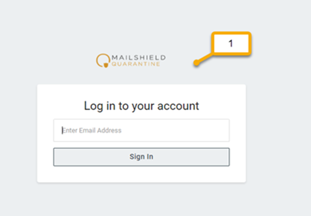 MailShield Quarantine login page
