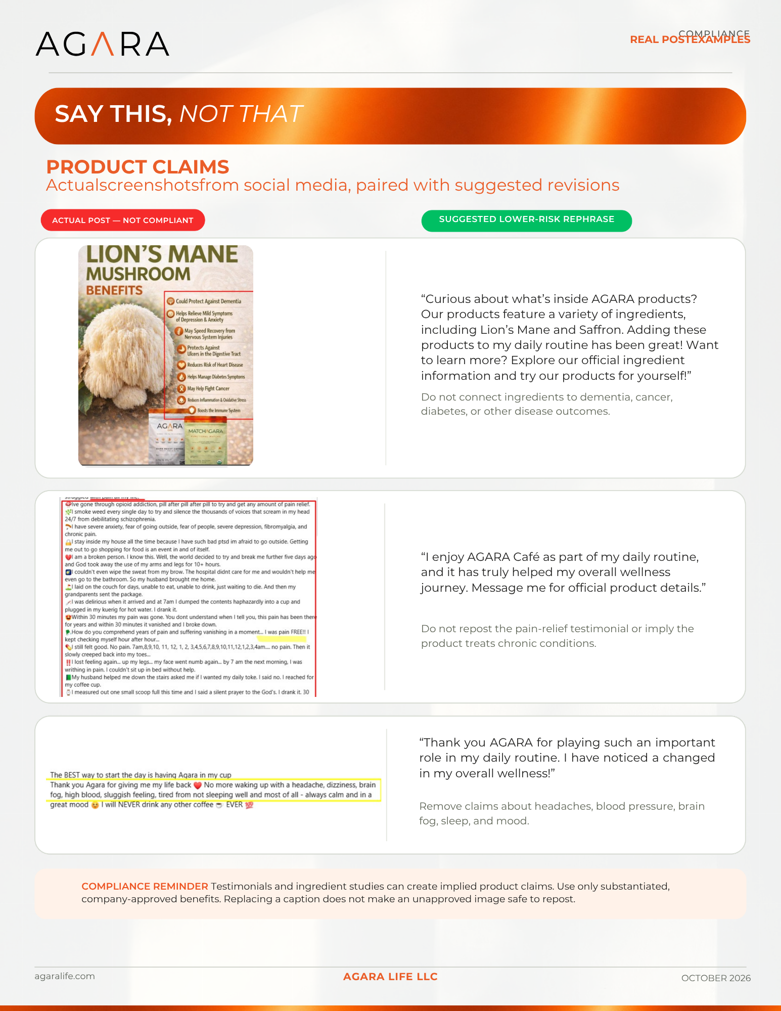 AGARA Real Post Examples : AGARA LIFE