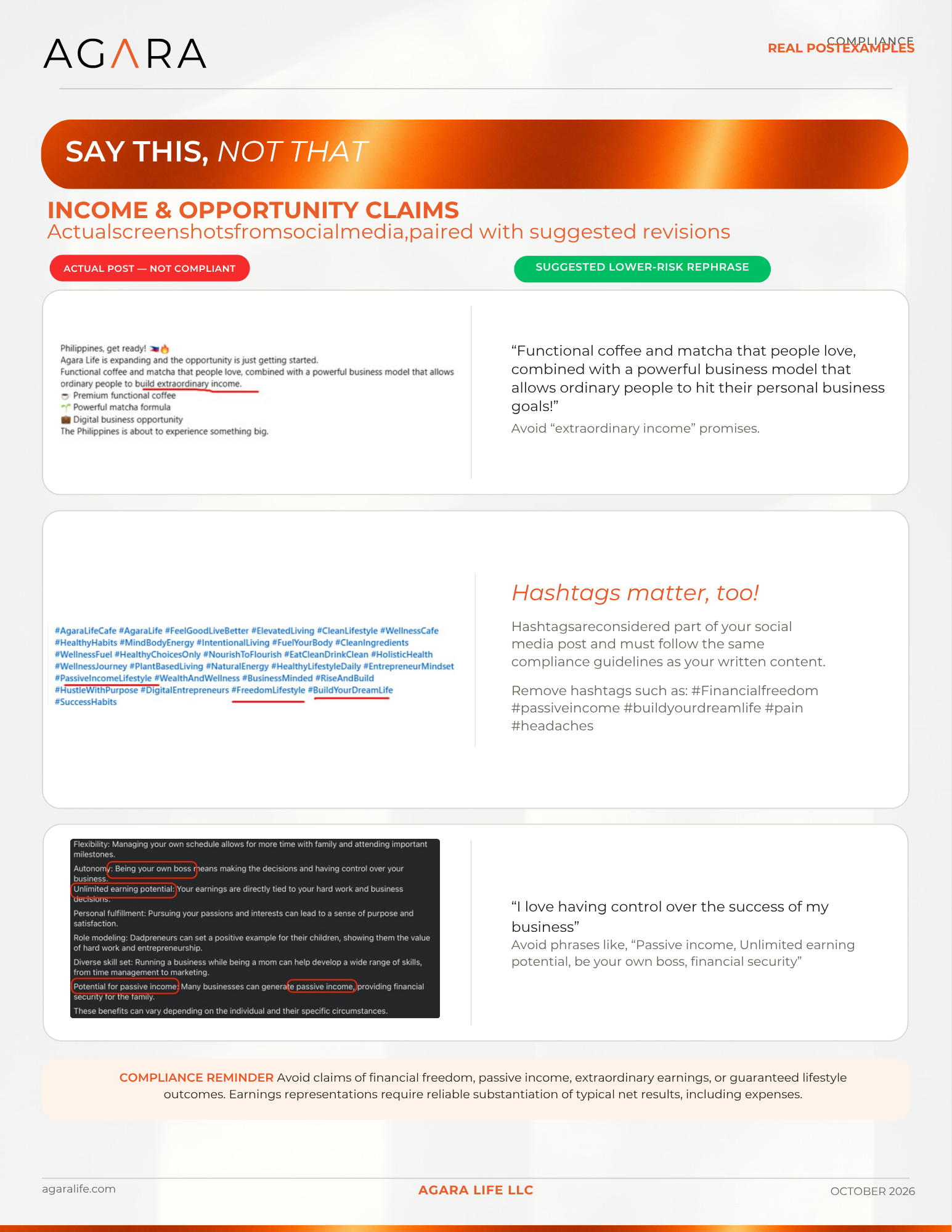 AGARA Real Post Examples : AGARA LIFE