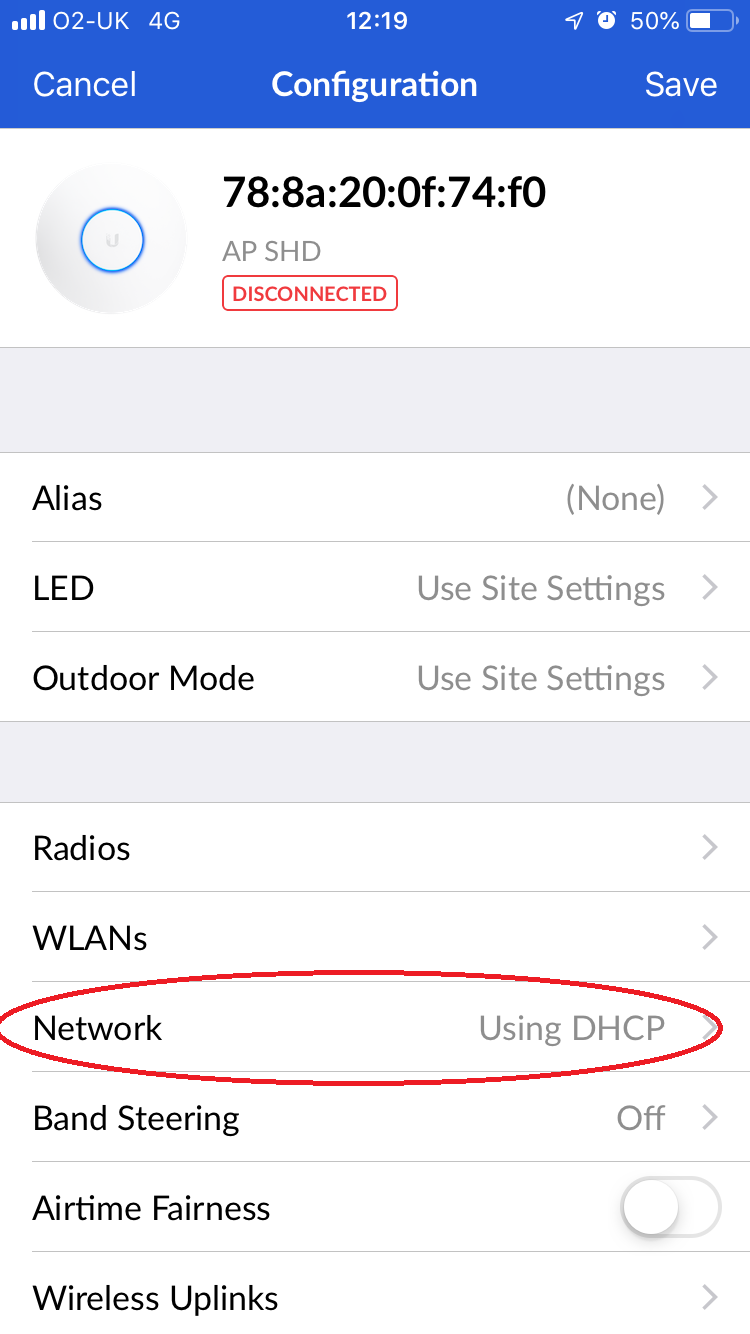 UniFi App Static IP UniFiCloud