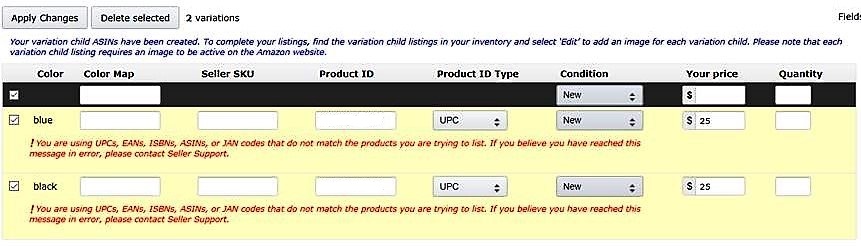 Brand Registered Error Screenshot