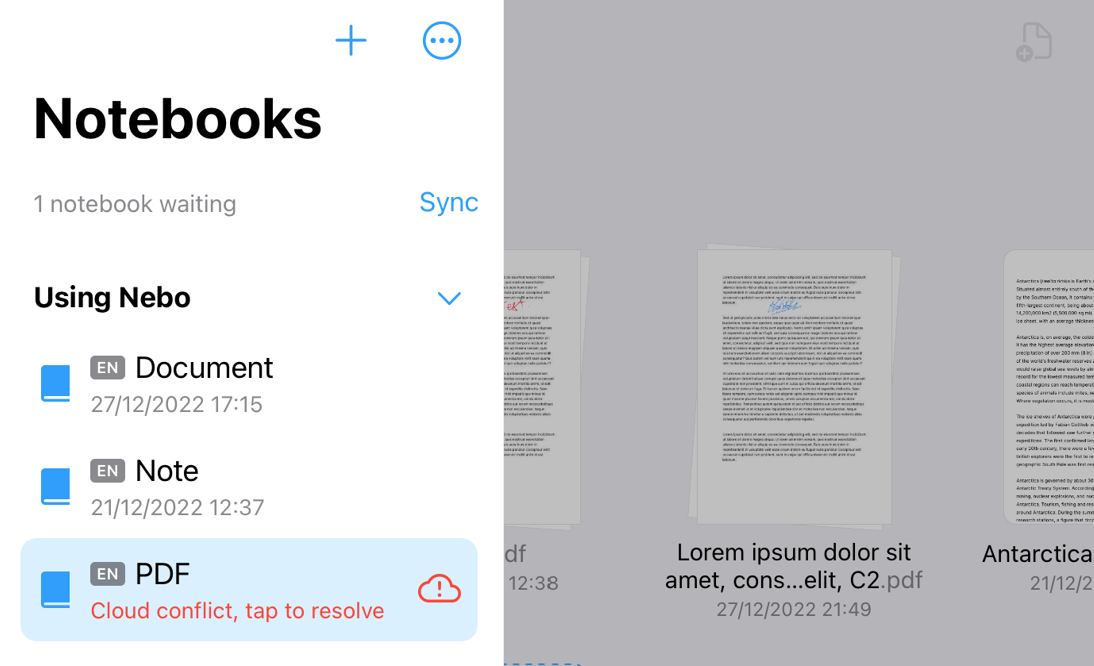 Sync with Nebo Google Drive MyScript Support