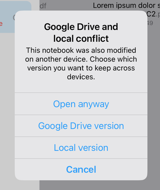 Sync with Nebo Google Drive MyScript Support