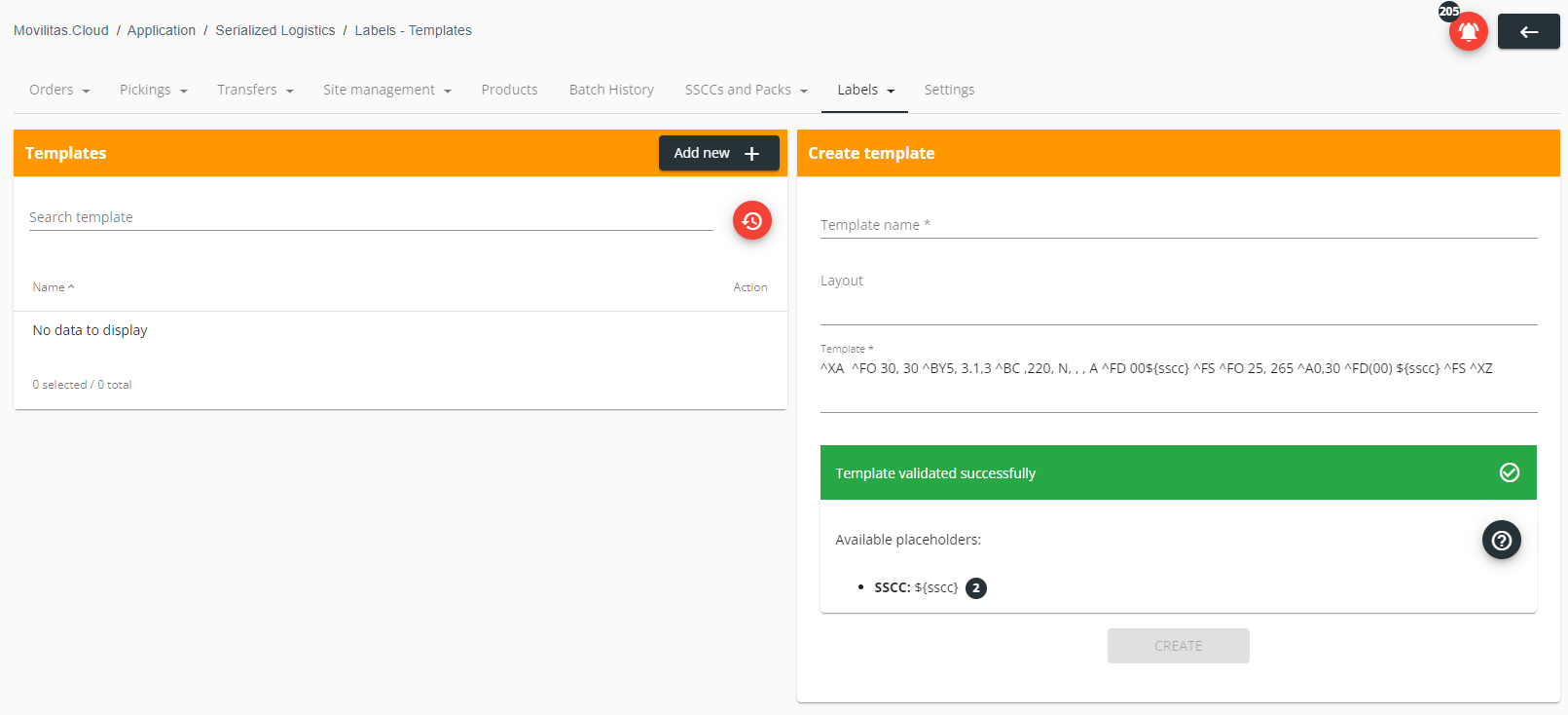 Managing ZPL Printing Templates for SSCCs (Serialized Logistics
