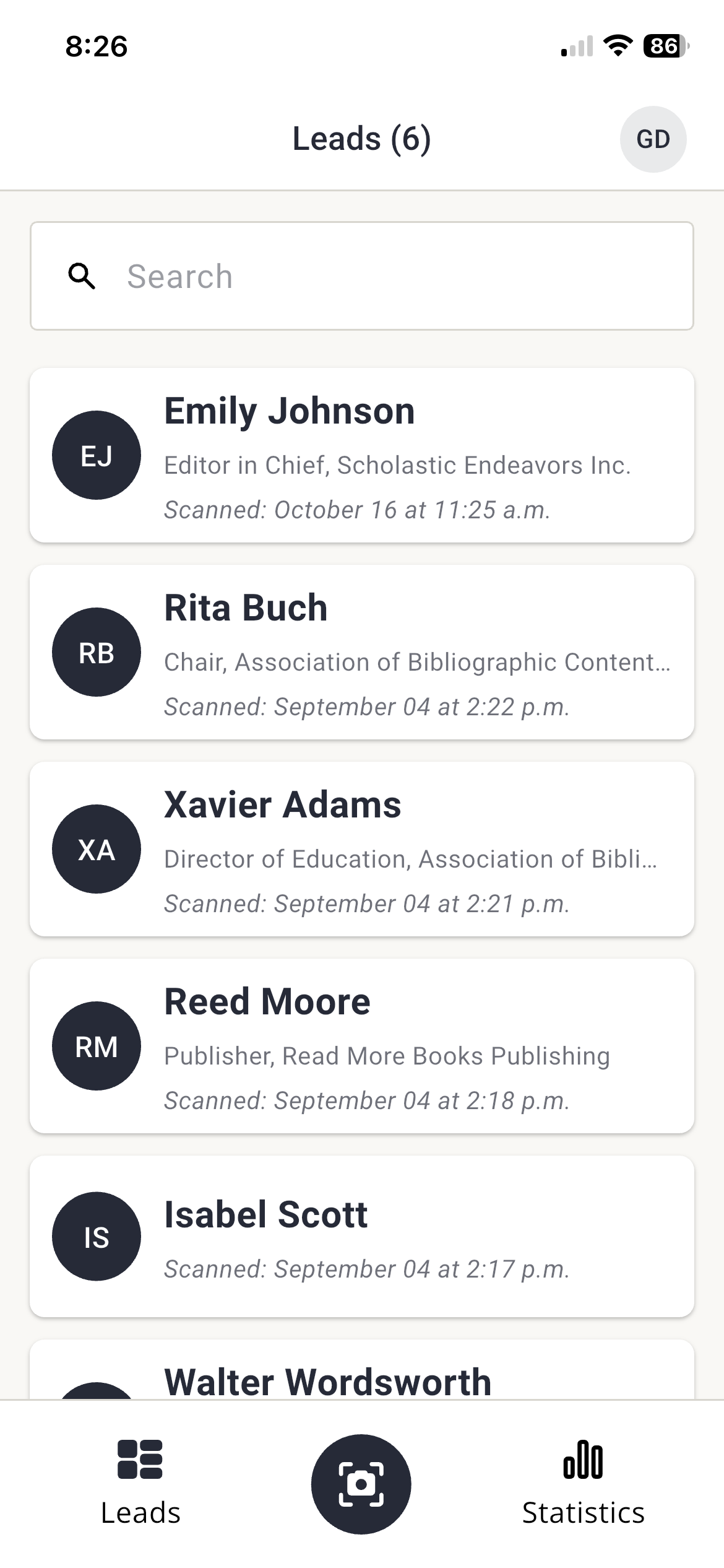 Image of the Lead Capture Mobile App.